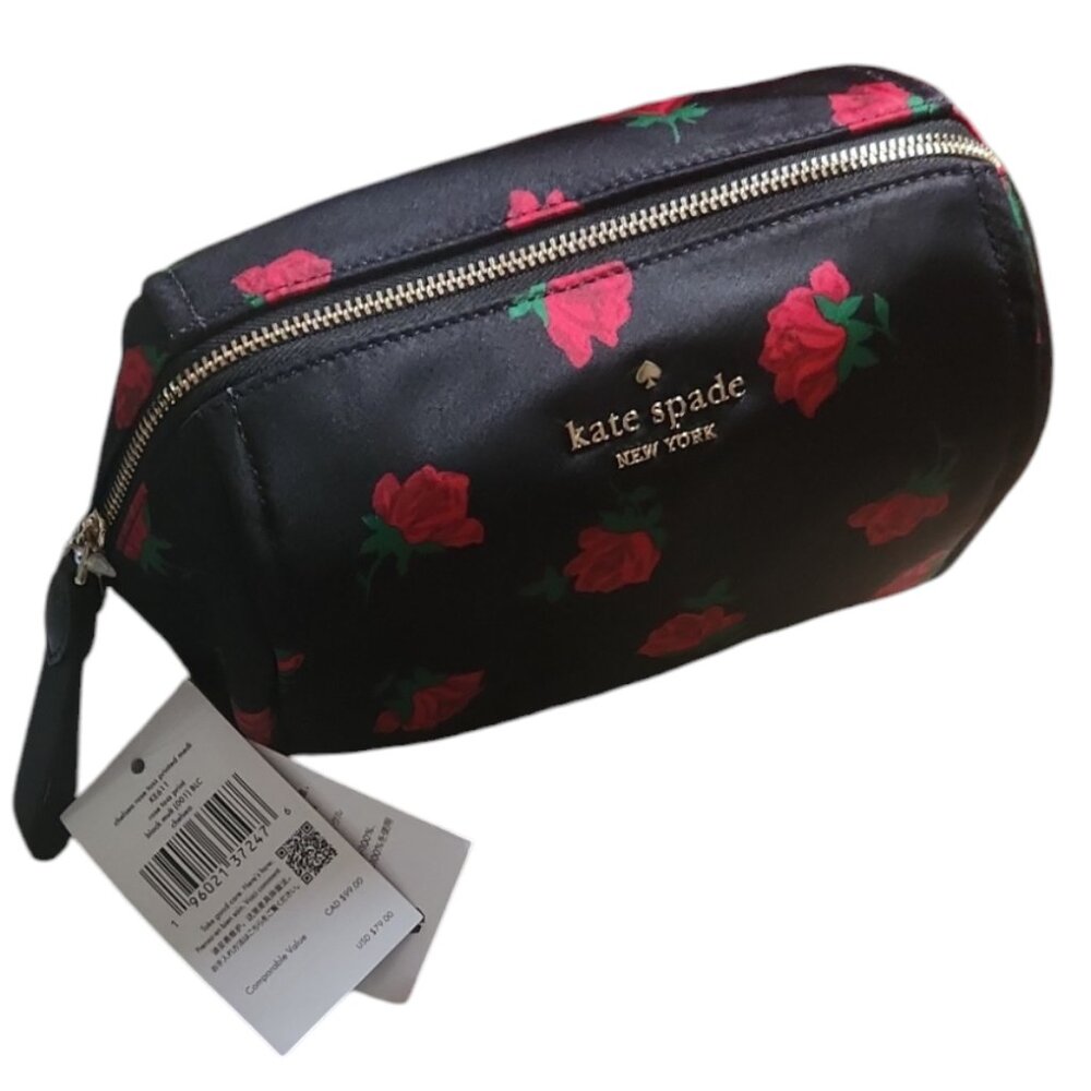 Kate Spade Chelsea Rose Toss Printed Medium Cosmetic Case - Picture 7 of 7